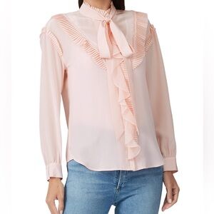 Coach ruffle long sleeve blouse